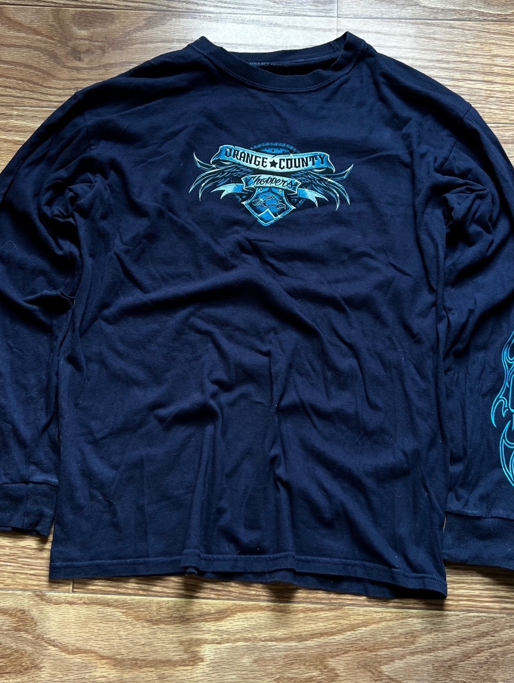 vintage y2k orange county choppers long sleeve tee streetwear skater grunge bike
